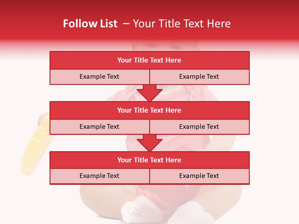 Girl White Baby PowerPoint Template