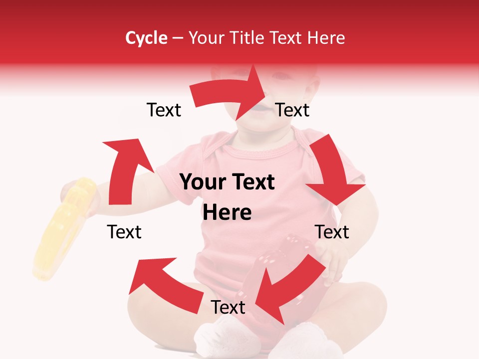 Girl White Baby PowerPoint Template