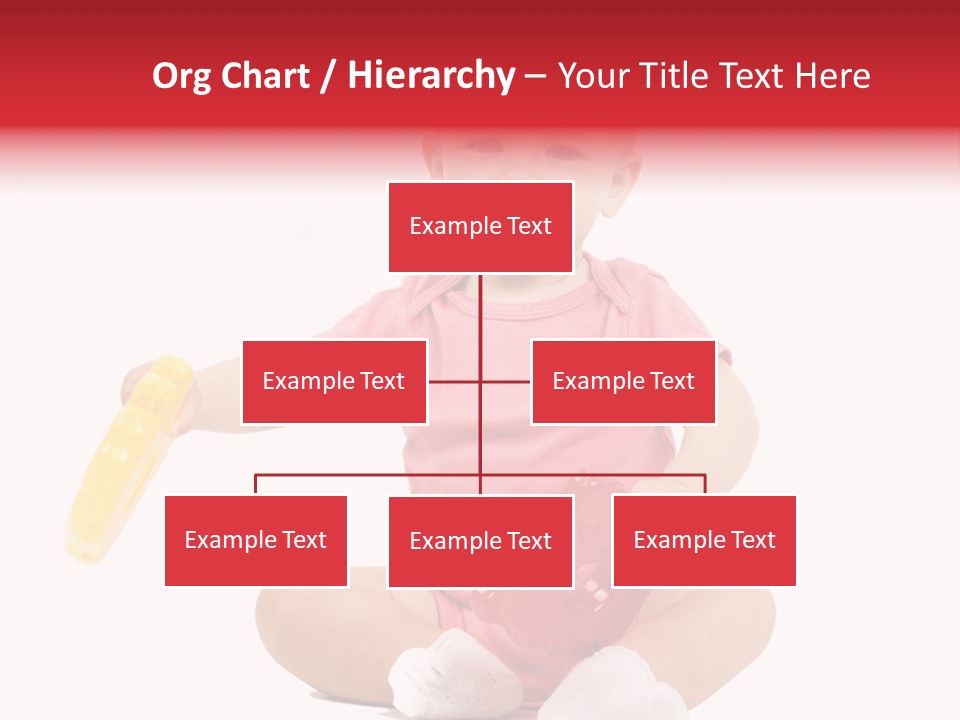 Girl White Baby PowerPoint Template