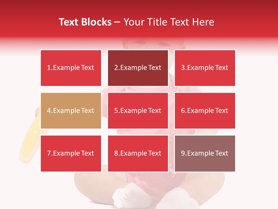 Girl White Baby PowerPoint Template