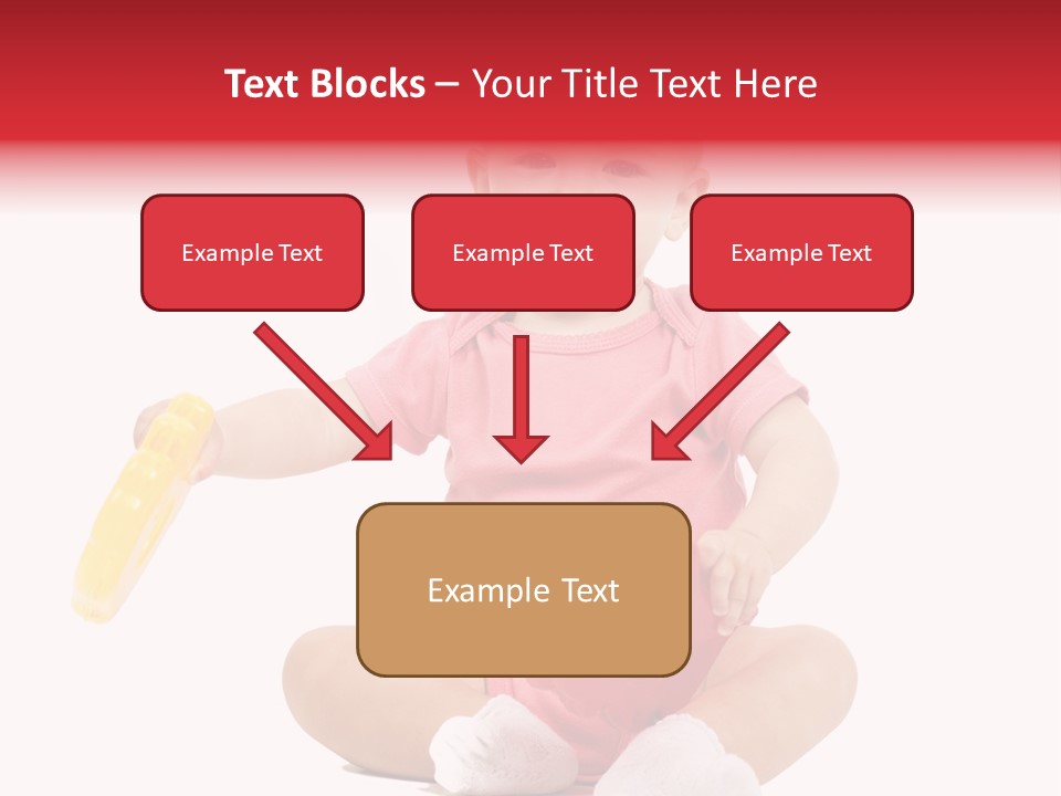Girl White Baby PowerPoint Template