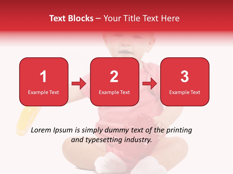 Girl White Baby PowerPoint Template