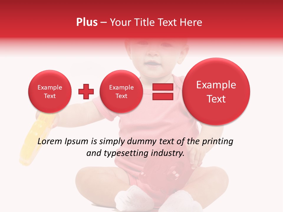 Girl White Baby PowerPoint Template