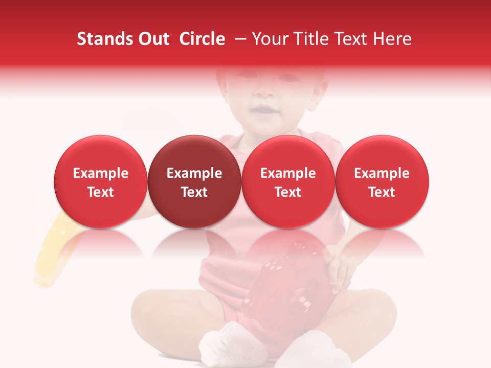 Girl White Baby PowerPoint Template