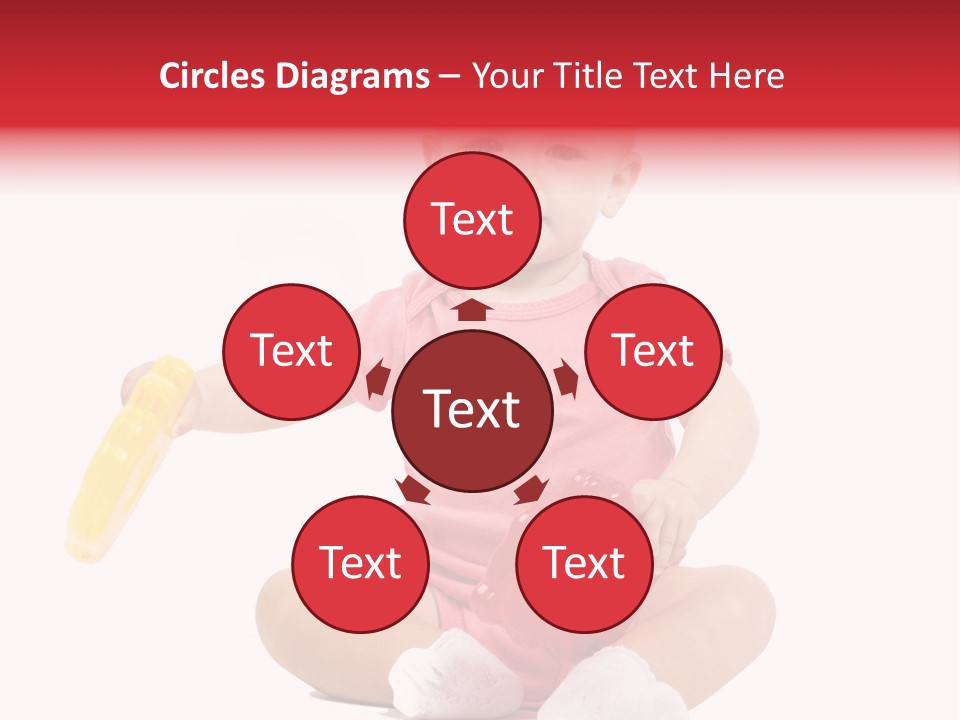 Girl White Baby PowerPoint Template