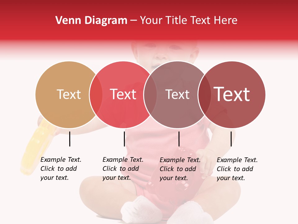 Girl White Baby PowerPoint Template