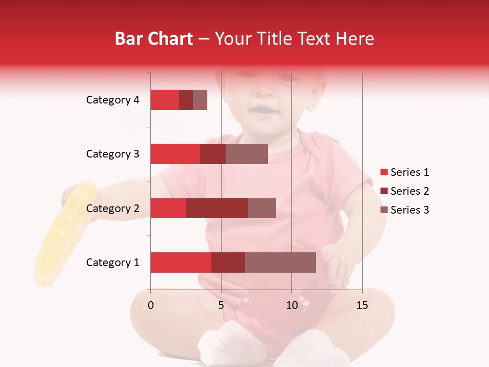 Girl White Baby PowerPoint Template