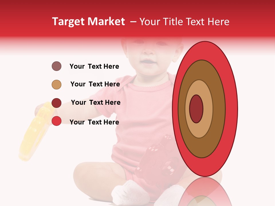 Girl White Baby PowerPoint Template