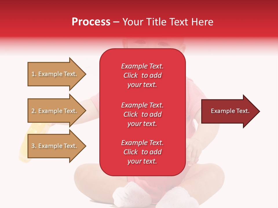 Girl White Baby PowerPoint Template