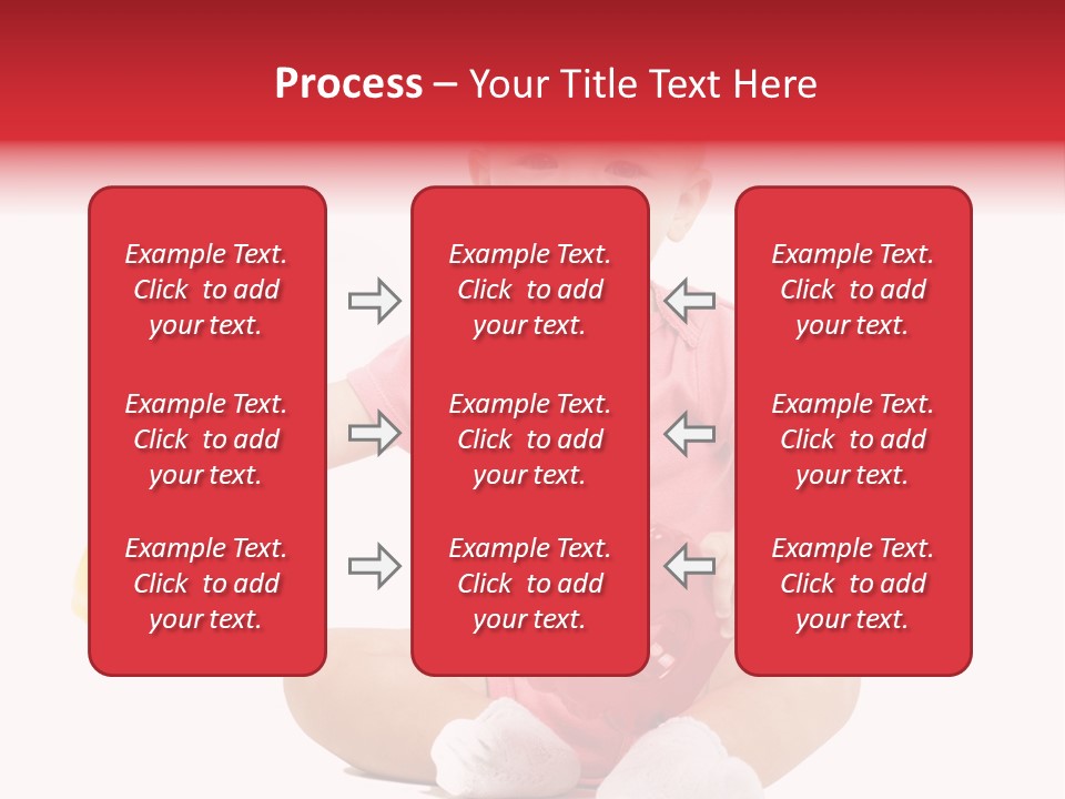 Girl White Baby PowerPoint Template