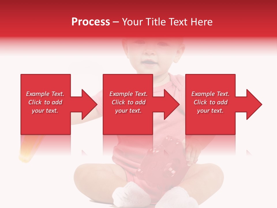 Girl White Baby PowerPoint Template