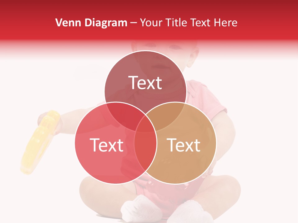 Girl White Baby PowerPoint Template