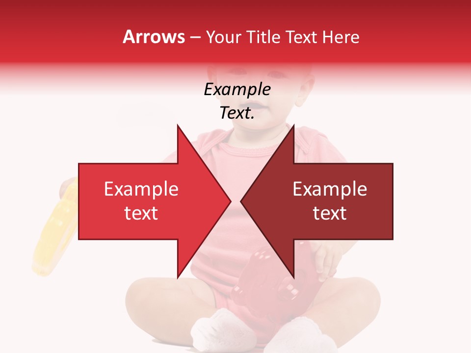 Girl White Baby PowerPoint Template