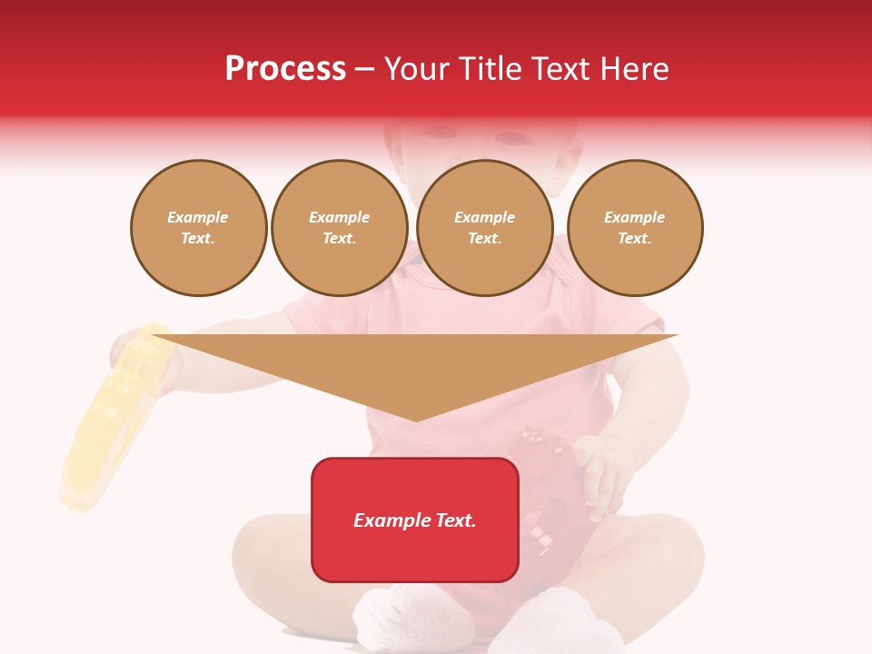 Girl White Baby PowerPoint Template