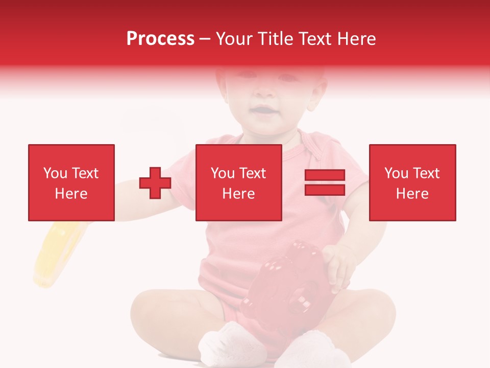 Girl White Baby PowerPoint Template