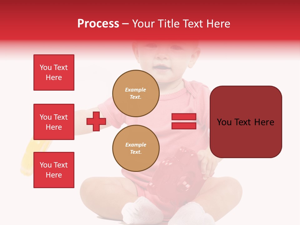 Girl White Baby PowerPoint Template