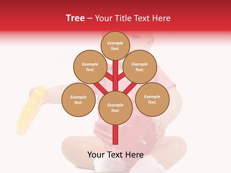 Girl White Baby PowerPoint Template