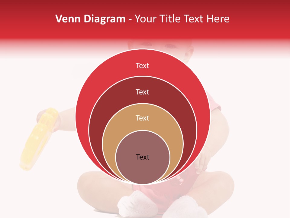 Girl White Baby PowerPoint Template