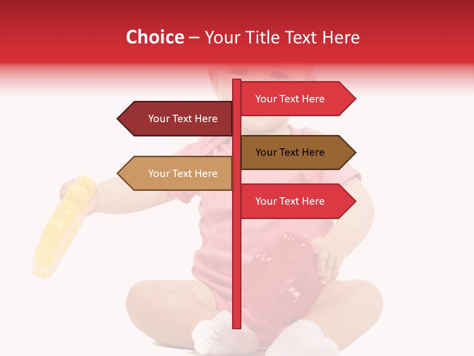 Girl White Baby PowerPoint Template