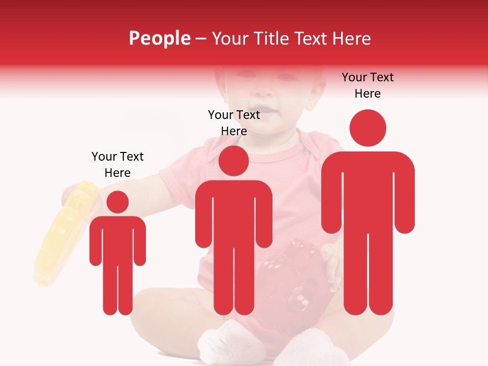 Girl White Baby PowerPoint Template