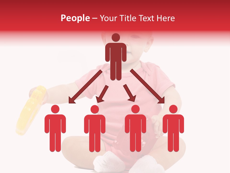 Girl White Baby PowerPoint Template