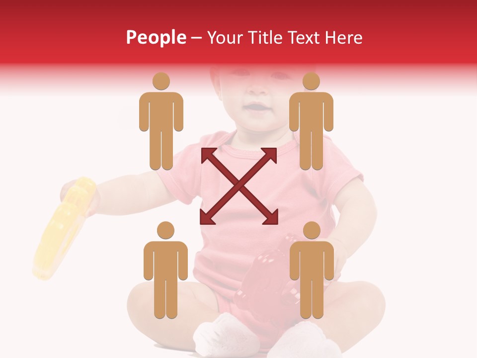 Girl White Baby PowerPoint Template