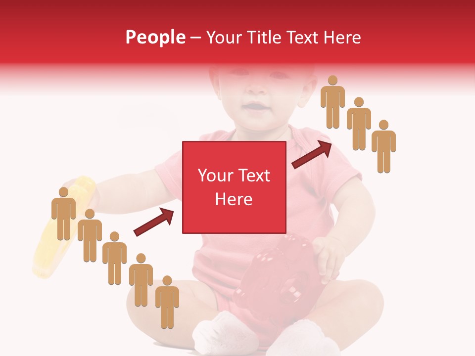 Girl White Baby PowerPoint Template