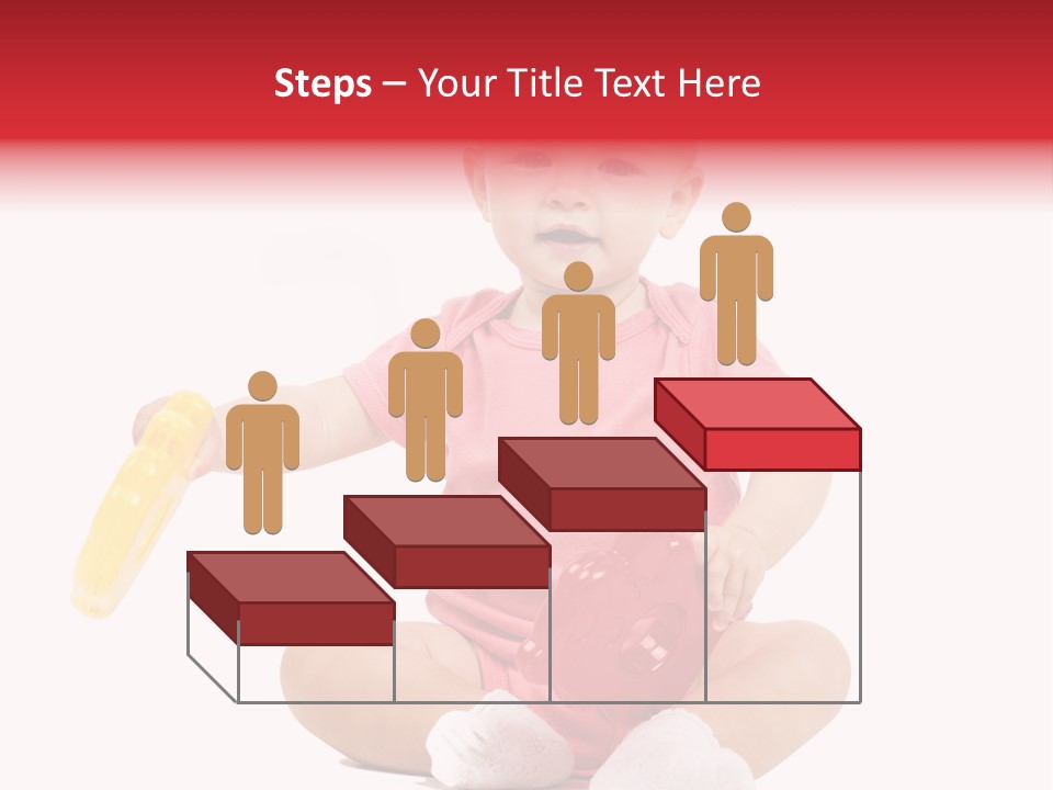 Girl White Baby PowerPoint Template