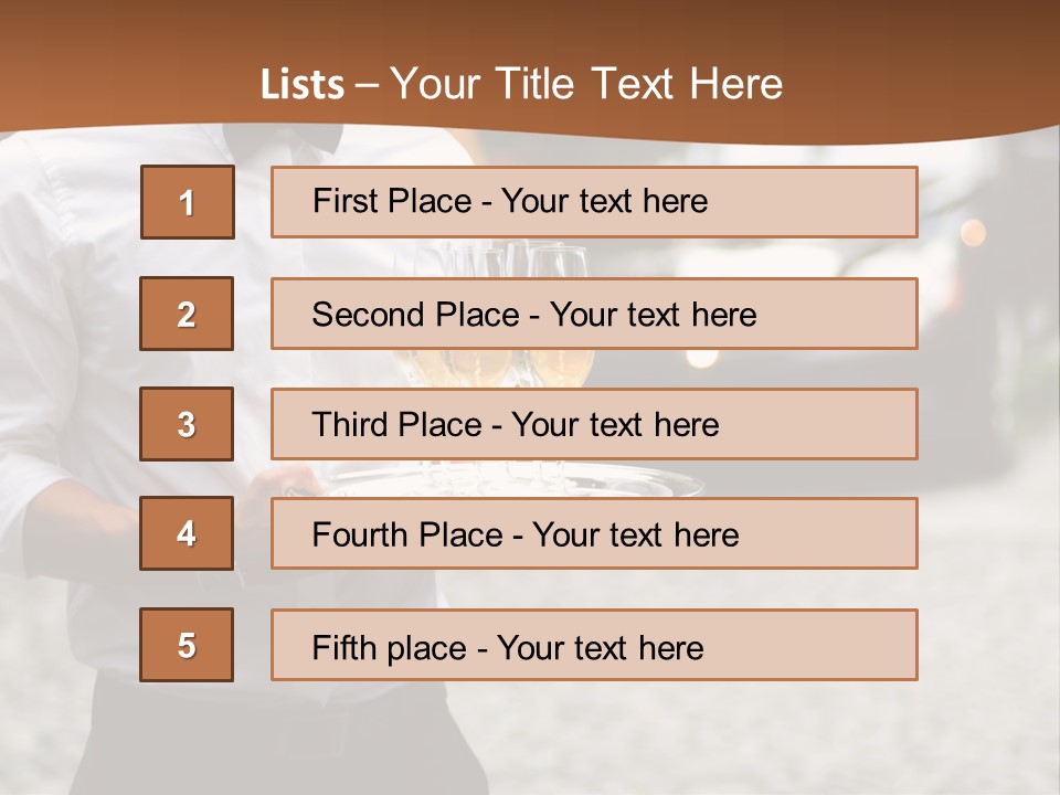 Waiter Formal Modern PowerPoint Template