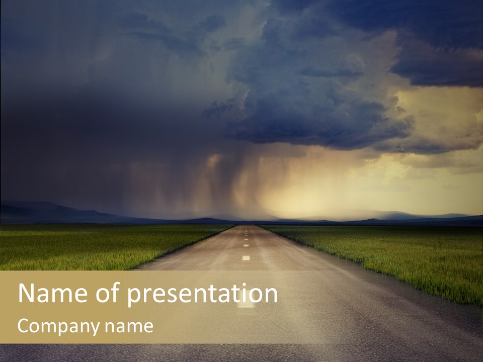 Grass Cyclone Landscape PowerPoint Template