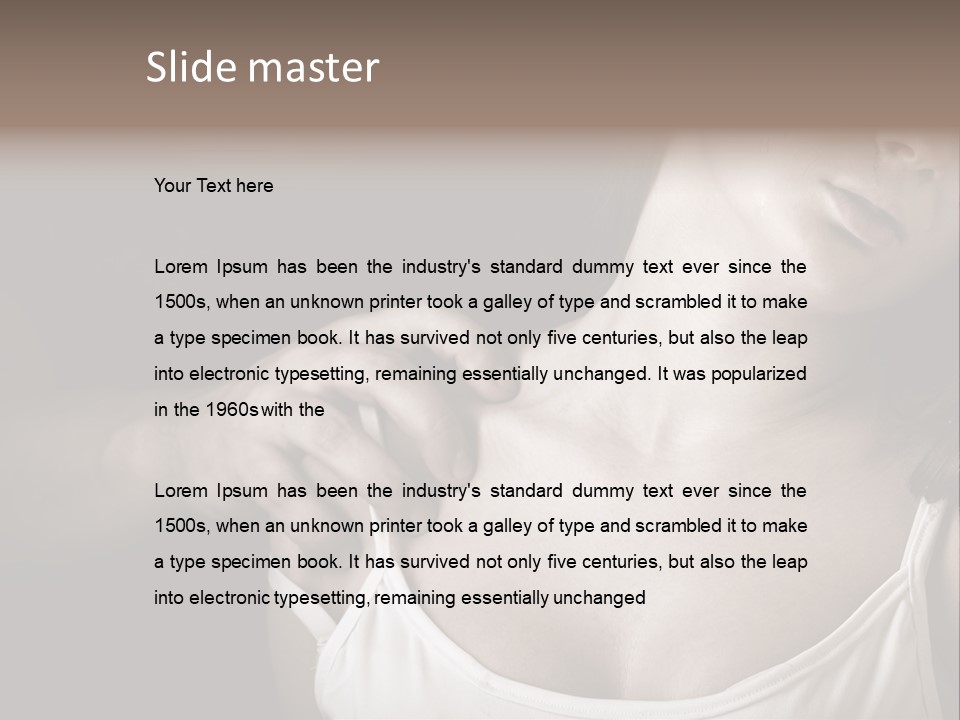 Pain Depression Abused PowerPoint Template