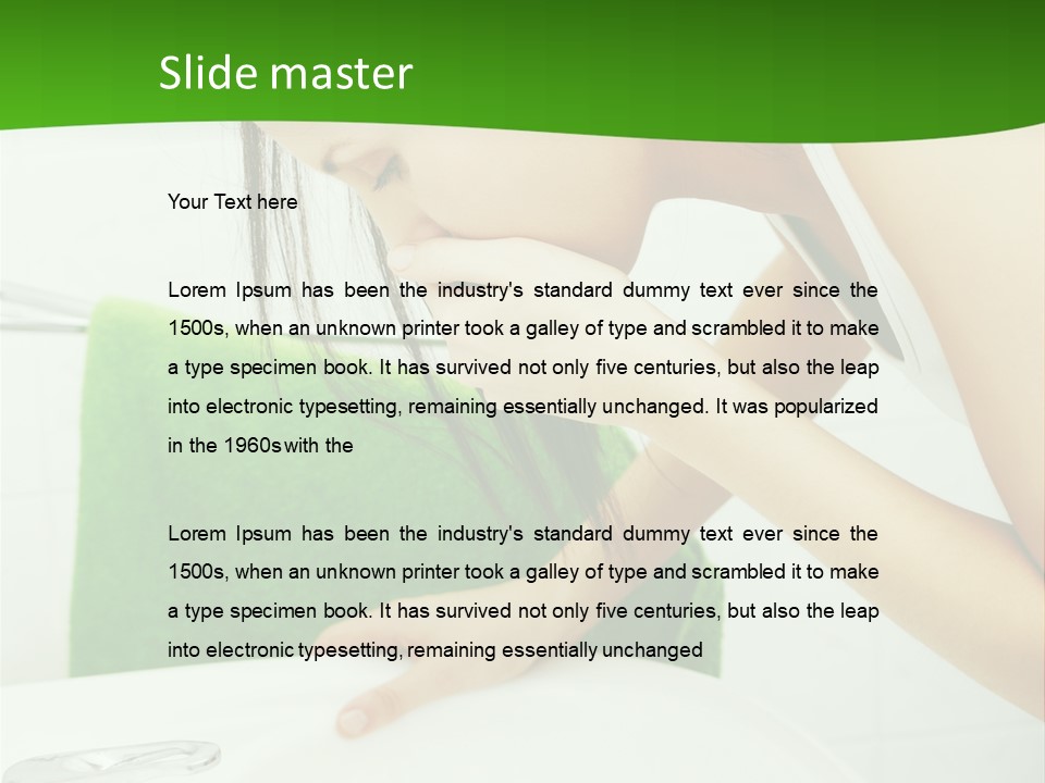 Disgusted Sink Girl PowerPoint Template