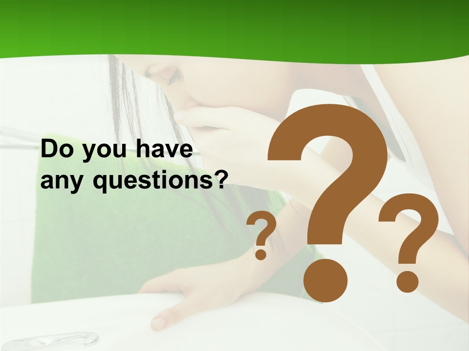 Disgusted Sink Girl PowerPoint Template