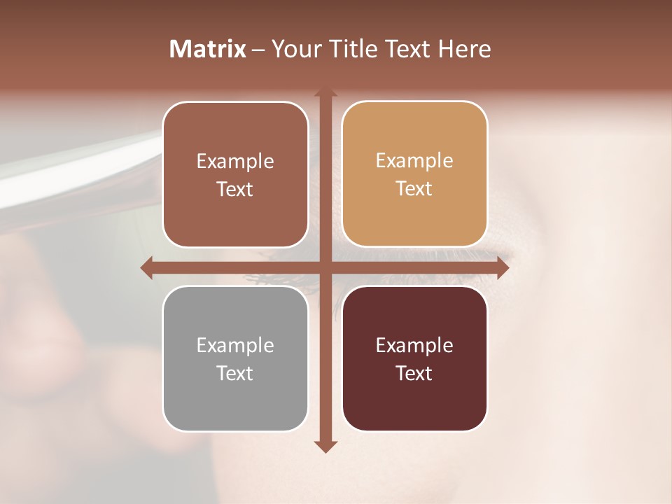 A Woman Is Putting Mascara On Her Eye PowerPoint Template