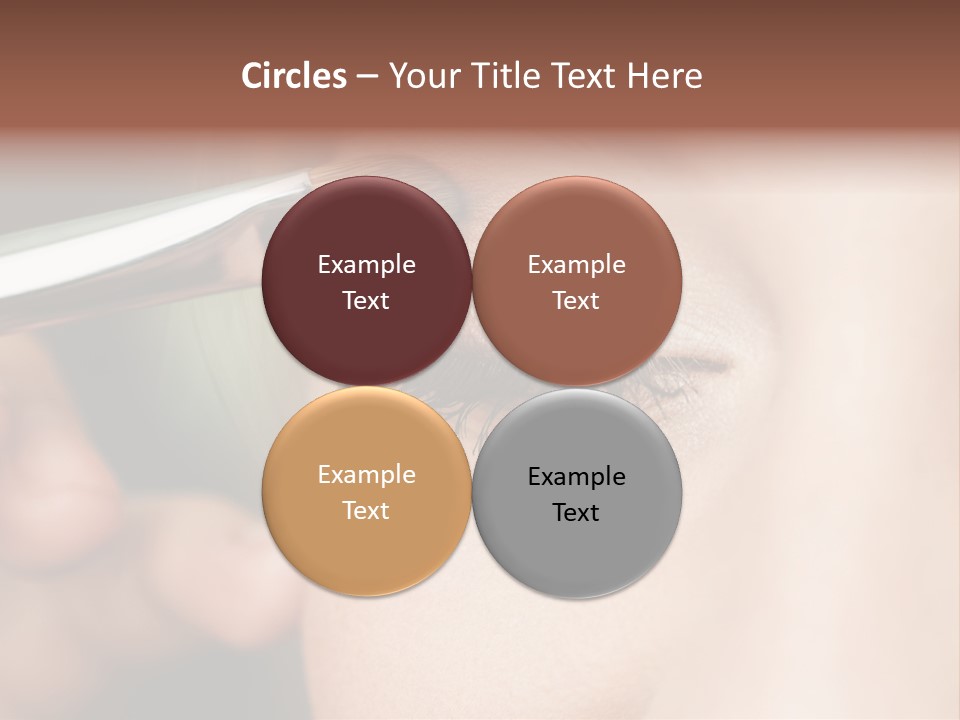 A Woman Is Putting Mascara On Her Eye PowerPoint Template