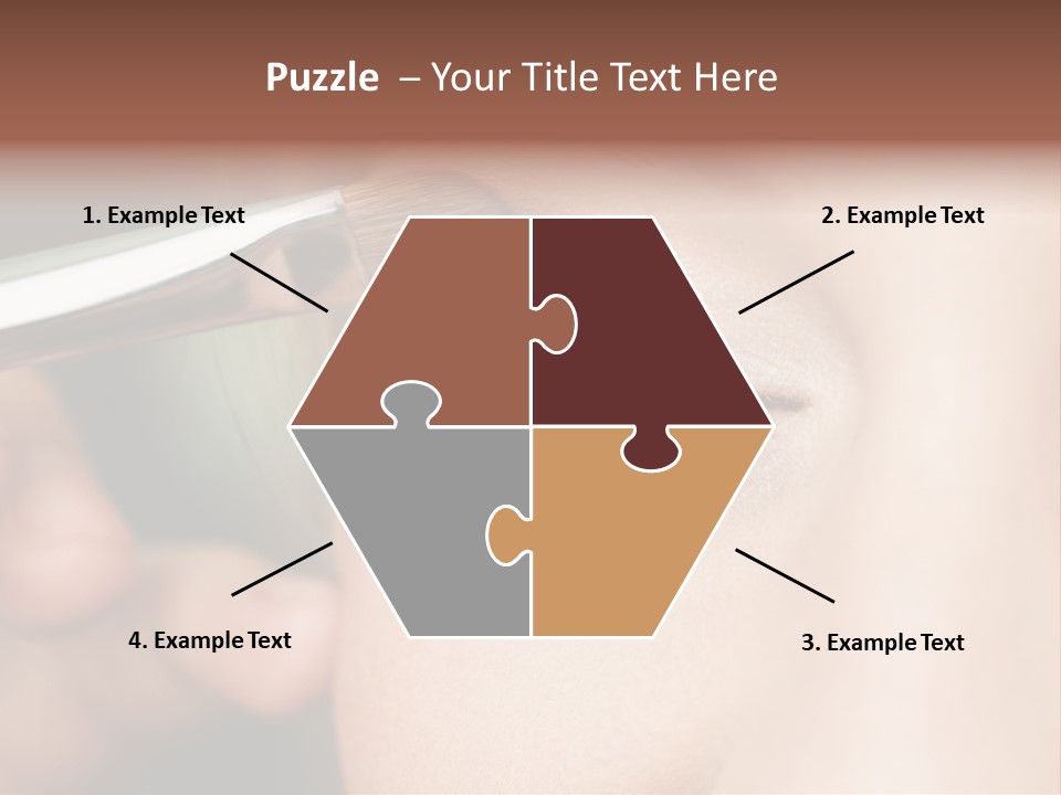 A Woman Is Putting Mascara On Her Eye PowerPoint Template