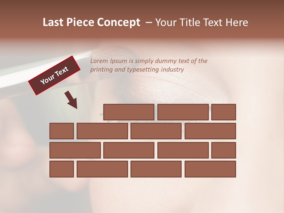 A Woman Is Putting Mascara On Her Eye PowerPoint Template