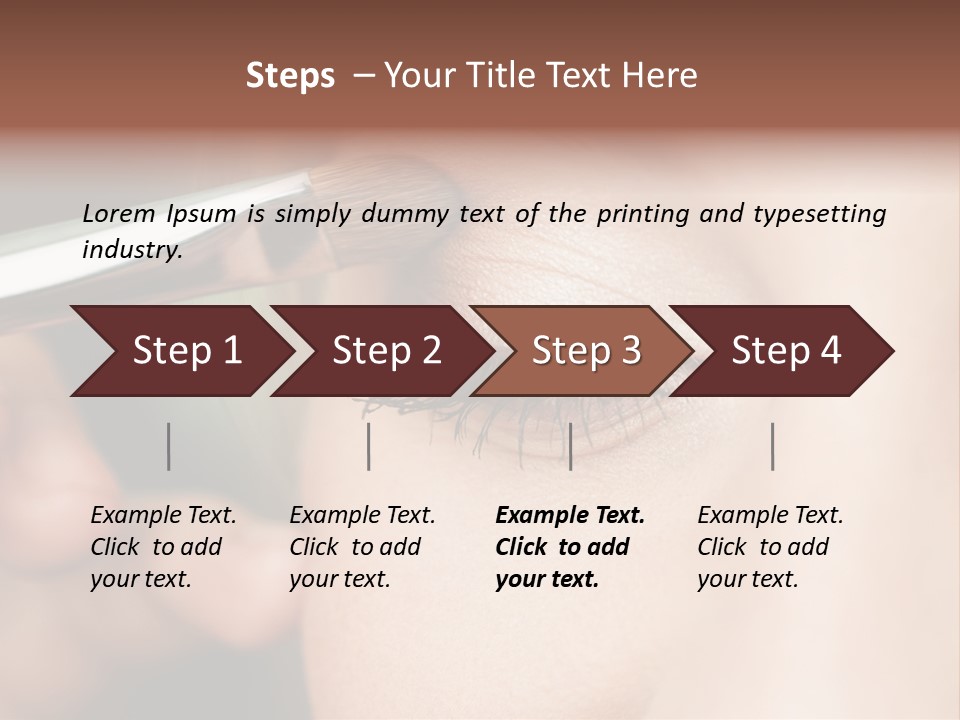 A Woman Is Putting Mascara On Her Eye PowerPoint Template