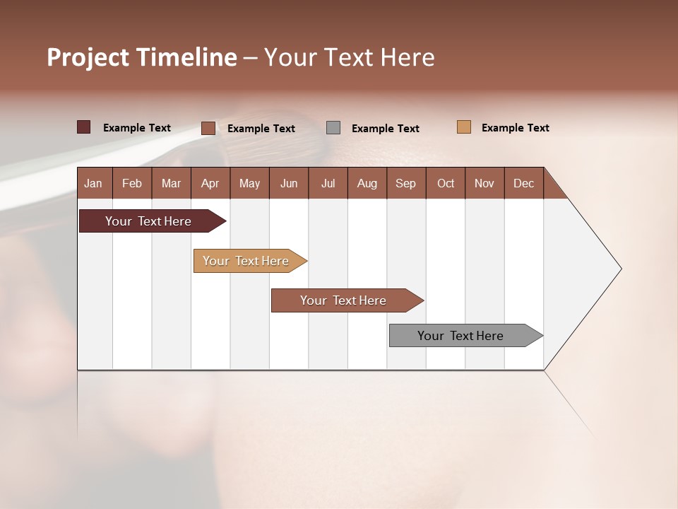 A Woman Is Putting Mascara On Her Eye PowerPoint Template