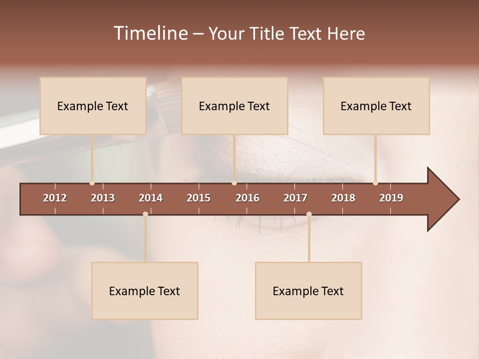 A Woman Is Putting Mascara On Her Eye PowerPoint Template