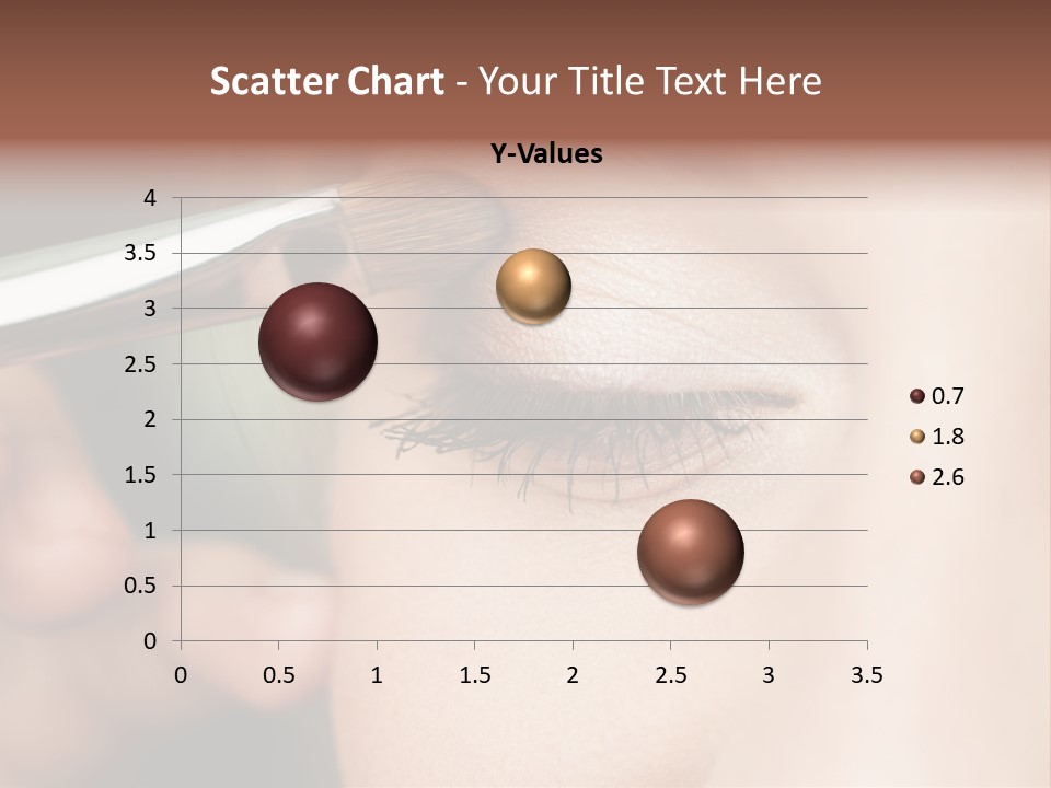 A Woman Is Putting Mascara On Her Eye PowerPoint Template