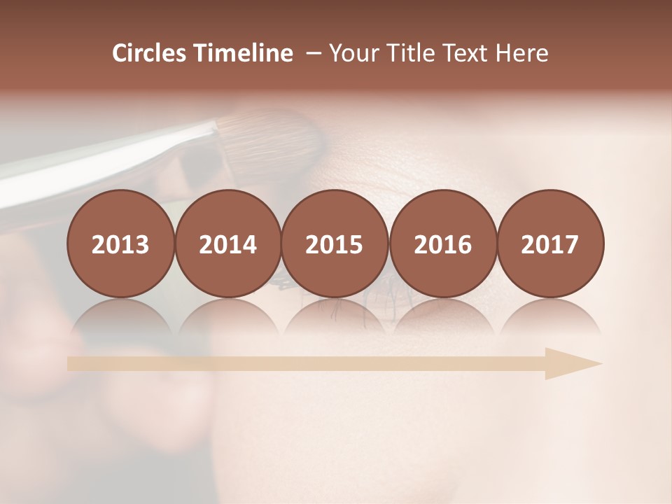 A Woman Is Putting Mascara On Her Eye PowerPoint Template