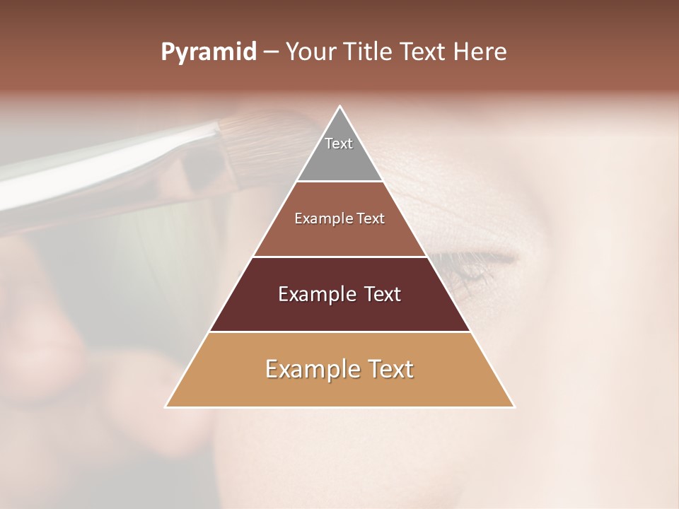 A Woman Is Putting Mascara On Her Eye PowerPoint Template