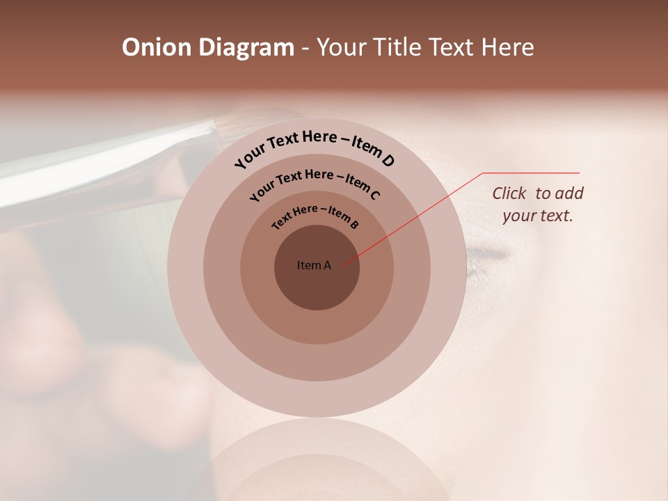 A Woman Is Putting Mascara On Her Eye PowerPoint Template