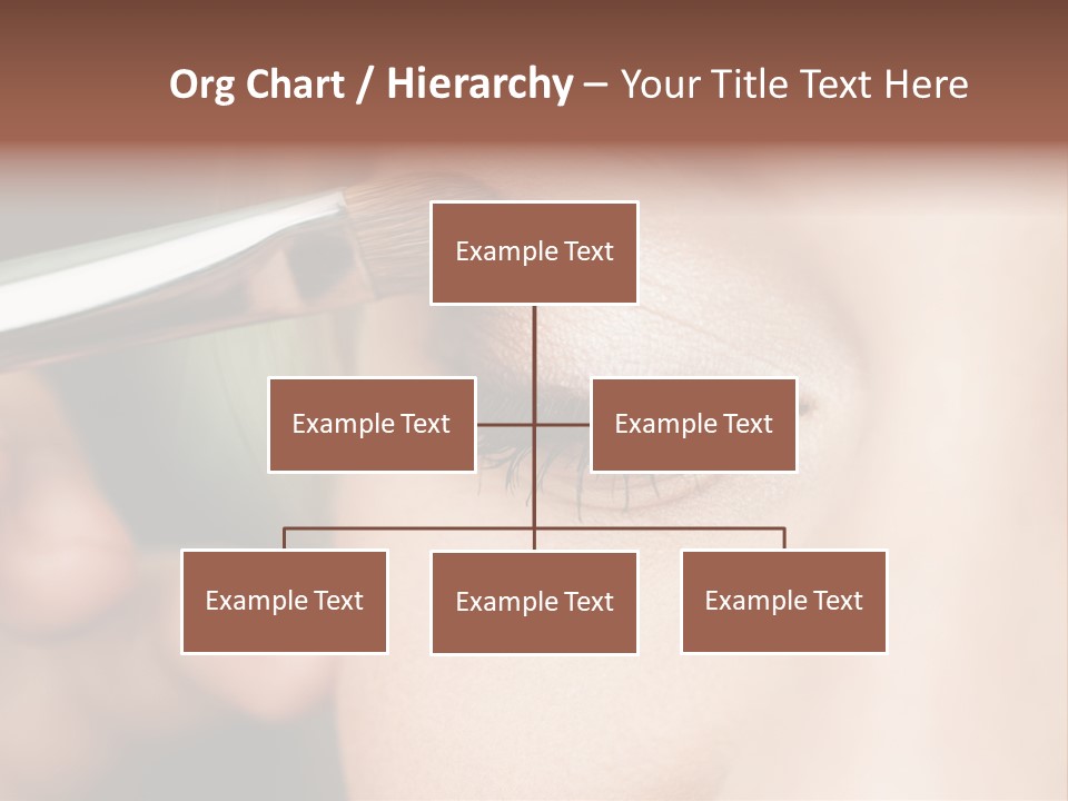 A Woman Is Putting Mascara On Her Eye PowerPoint Template