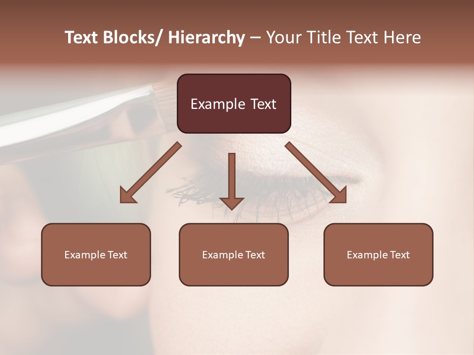 A Woman Is Putting Mascara On Her Eye PowerPoint Template