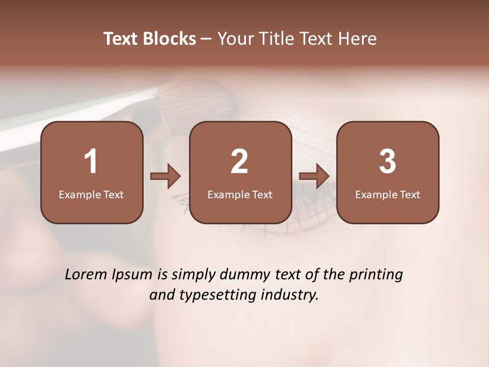A Woman Is Putting Mascara On Her Eye PowerPoint Template