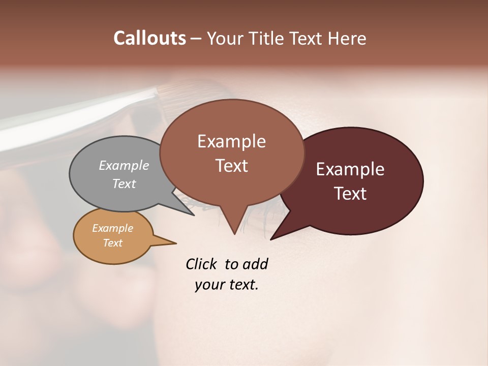 A Woman Is Putting Mascara On Her Eye PowerPoint Template