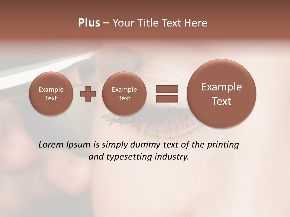 A Woman Is Putting Mascara On Her Eye PowerPoint Template