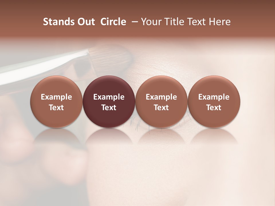 A Woman Is Putting Mascara On Her Eye PowerPoint Template